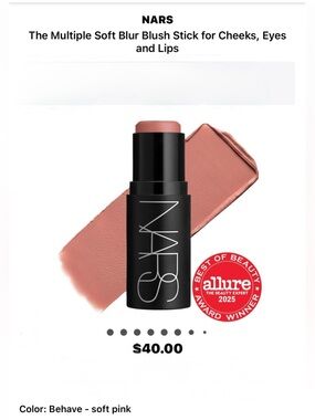 NARS The Multiple Cream Blush, Lip & Eye Stick
New in Box, Color: Behave